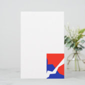 Farben für blaue, weiße Fahne Briefpapier (Stehend Vorderseite)