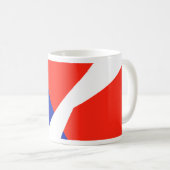 Farben für blaue, weiße Fahne Kaffeetasse (VorderseiteRechts)