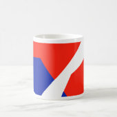 Farben für blaue, weiße Fahne Kaffeetasse (Mittel)