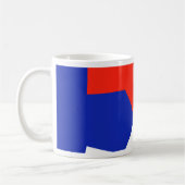 Farben für blaue, weiße Fahne Kaffeetasse (Links)