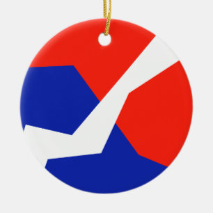 Farben für blaue, weiße Fahne Keramik Ornament