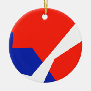 Farben für blaue, weiße Fahne Keramik Ornament