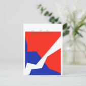 Farben für blaue, weiße Fahne Postkarte (Stehend Vorderseite)