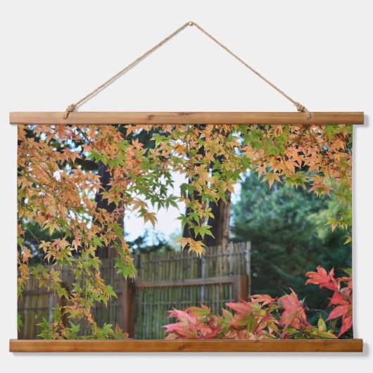 Farben für die Herbstzeit Wandteppich Mit Holzrahmen (Vorne)