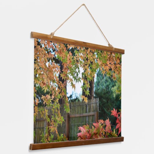 Farben für die Herbstzeit Wandteppich Mit Holzrahmen (Gewinkelt)