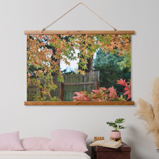 Farben für die Herbstzeit Wandteppich Mit Holzrahmen (Schlafzimmer)