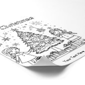 Färben für Kinder Weihnachtsbaumspass Poster (Ecke)