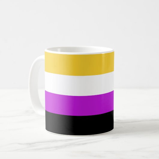 Farben für nicht binäre Flag Kaffeetasse (Vorderseite Links)