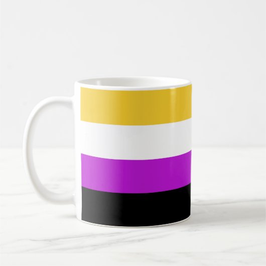 Farben für nicht binäre Flag Kaffeetasse (Links)