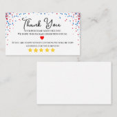 Farben Geschäft danke hausgemachte Red & Blue Visitenkarte (Vorne/Hinten)