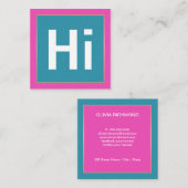 FARBEN| GESCHÄFTSKARTEN QUADRATISCHE VISITENKARTE (Vorne/Hinten)