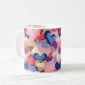 Farben Herzmuster Kaffeetasse (Vorderseite Links)