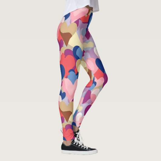 Farben Herzmuster Leggings (Rechts)