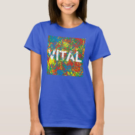 Farben Hot Mess VITAL gelb blau grün weiß T-Shirt