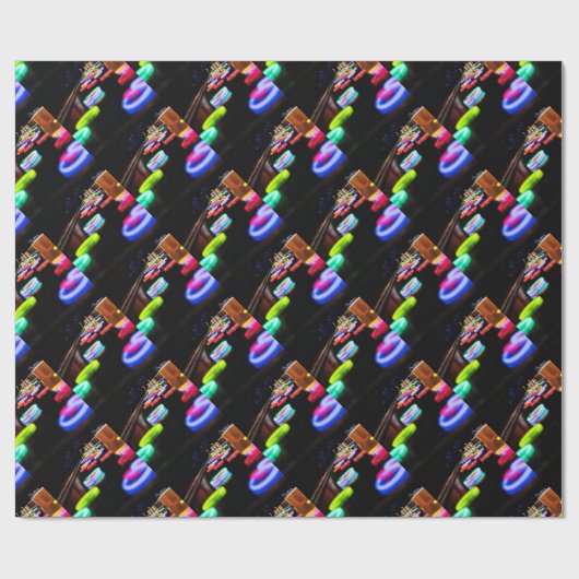 Farben im Dunkeln Geschenkpapier (Flach)