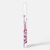 FARBEN IM MONOGRAMM DER LIEBE Rot und Weiß Case-Mate iPhone Hülle (Rückseite / Links)