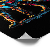 Farben Impressionismus Stil Tier Lover Cheetah Poster (Ecke)