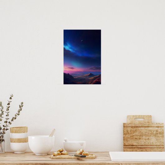 Farben in der Leinwand des Himmlischen Friedens Poster (Küche)