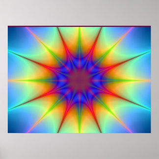 Farben in Form eines Atom in Raumplakaten Poster
