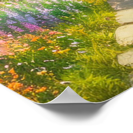 Farben in Harmonie, schöner Garten Poster (Ecke)