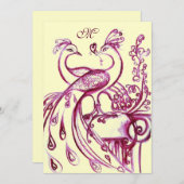 FARBEN IN LIEBE MONOGRAM 2 Rosa Gold Ankündigung (Vorne/Hinten)