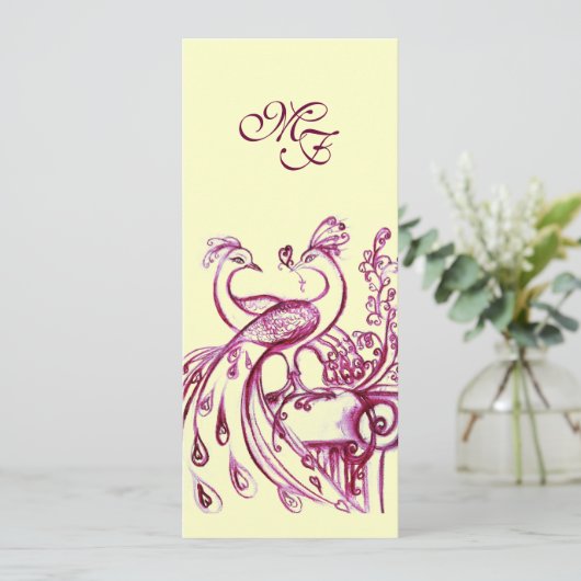 FARBEN IN LIEBE MONOGRAMM Rosa Gold Ankündigung (Stehend Vorderseite)