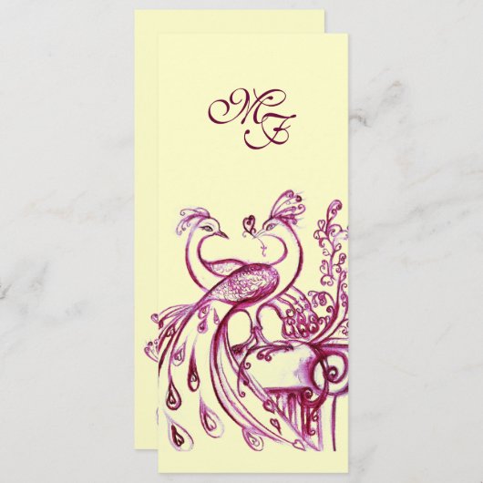 FARBEN IN LIEBE MONOGRAMM Rosa Gold Ankündigung (Vorne/Hinten)