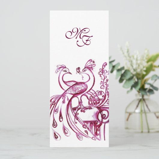 FARBEN IN LIEBE MONOGRAMM Rosa Gold Ankündigung (Stehend Vorderseite)