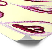 FARBEN IN LIEBE, Rot und Creme Poster (Ecke)