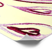 FARBEN IN LIEBE, Rot und Creme Poster (Ecke)