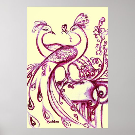 FARBEN IN LIEBE, Rot und Creme Poster (Vorne)