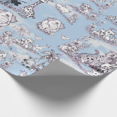 Färben in Line-zeichn auf Fluffy-Wolken, Geschenkpapier (Ecke)