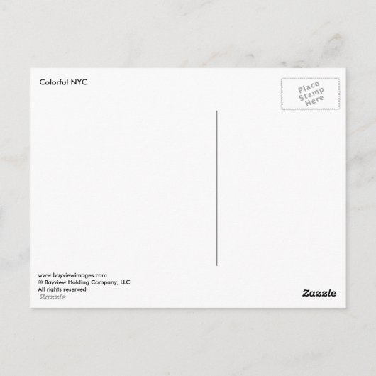 Farben in New York City Postkarte (Rückseite)