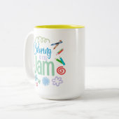 Färben ist Meine Kaffee-Tasse Zweifarbige Tasse (Vorderseite Links)