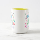 Färben ist Meine Kaffee-Tasse Zweifarbige Tasse (Mittel)