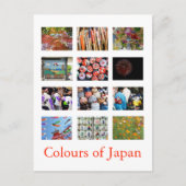 Farben Japans (bunt) Postkarte (Vorderseite)