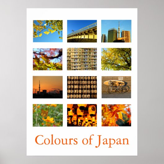 Farben Japans (gelb/orange) Poster (Vorne)