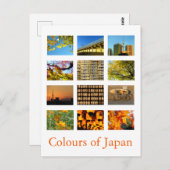 Farben Japans (gelb/orange) Postkarte (Vorne/Hinten)