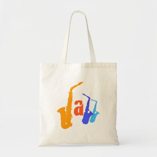 Farben Jazz Sax Illustration Tote Tasche (Vorne)