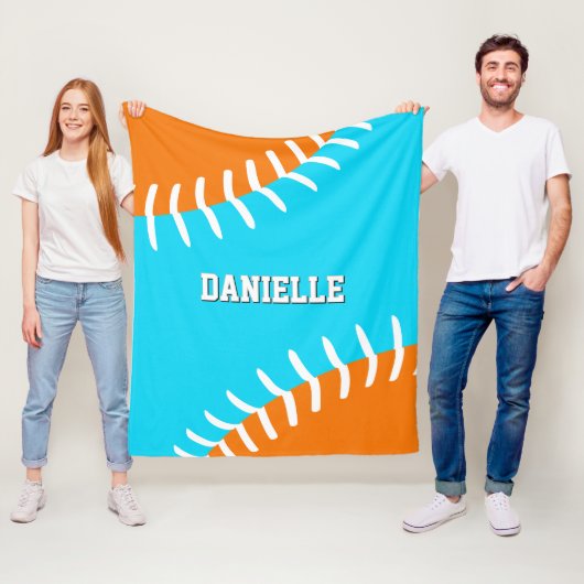 Farben jeder Mannschaft Baseball Softball Athlet N Fleecedecke (Beispiel)