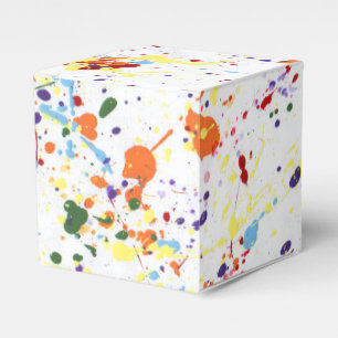 "Farben-/Kunst-Party-" Würfel-Bevorzugungs-Kasten Geschenkschachtel