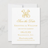 FARBEN KW Monogramm WK Monogramm Save The Date (Vorderseite)