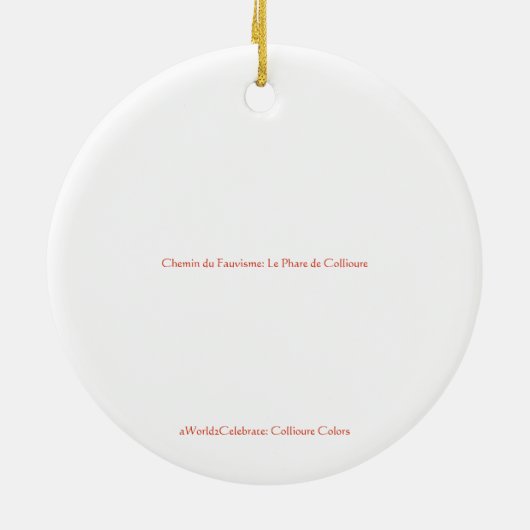 Farben: Le Phare de Collioure Keramik Ornament (Hinten)