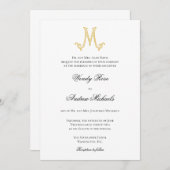 FARBEN M Monogramm M Logo Einladung (Vorne/Hinten)