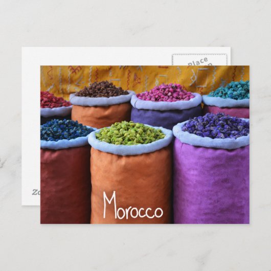 Farben Marokkos Postkarte (Vorne/Hinten)