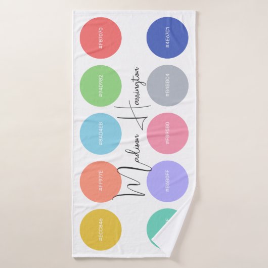 Farben mit dem Hex-Codes-Individuelle Name-Designe Badehandtuch (Badehandtuch)