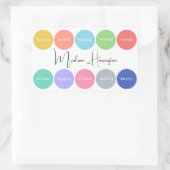 Farben mit dem Hex-Codes-Individuelle Name-Designe Rechteckiger Aufkleber (Tasche)