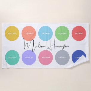 Farben mit dem Hex-Codes-Individuelle Name-Designe Strandtuch