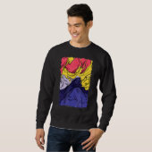 Farben Mix Abstrakt Imaginäre Cymbole Sweatshirt (Vorne ganz)