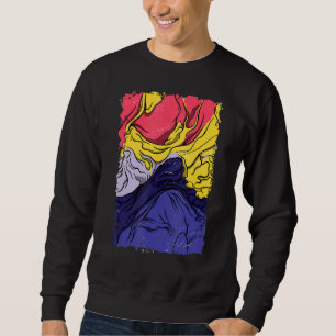 Farben Mix Abstrakt Imaginäre Cymbole Sweatshirt